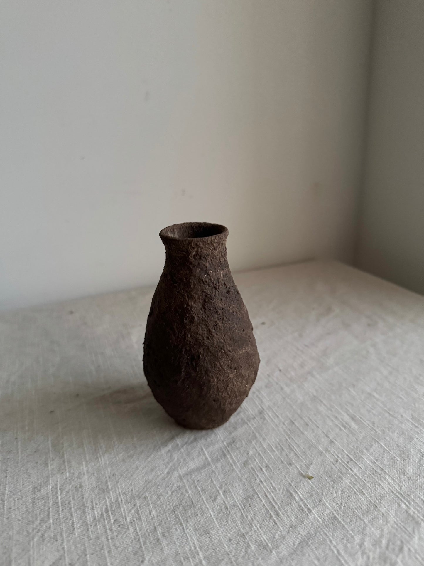 EARTH  | small textured earthy brown tapered vases