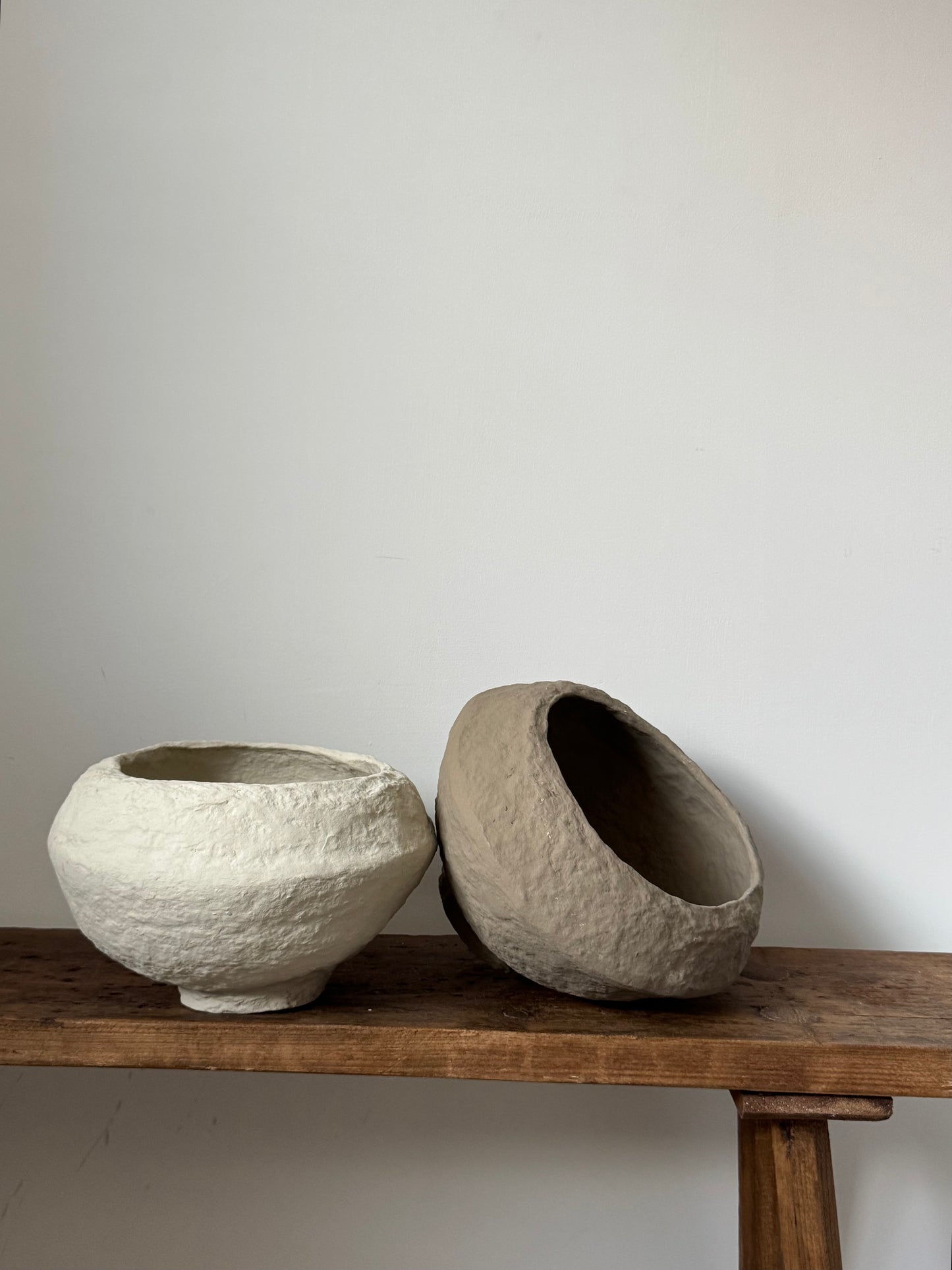 Up-cycled  |   Papier mache wabi-sabi decorative bowls