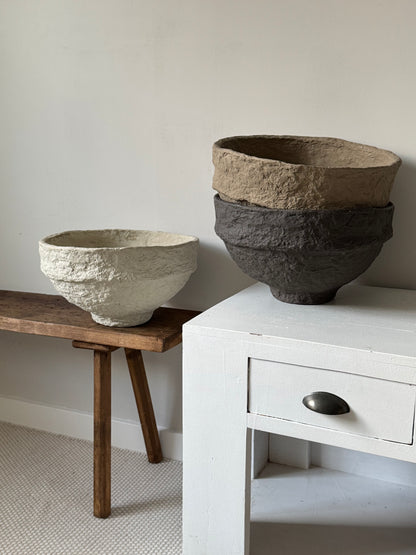 Up-cycled  |   XL Papier mache decorative bowls