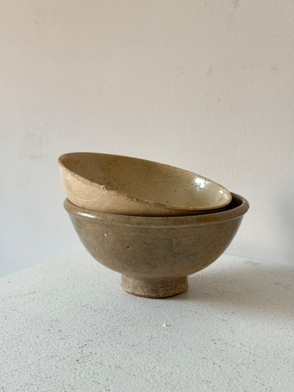Apricot Beige Vintage Japanese Tea Bowl