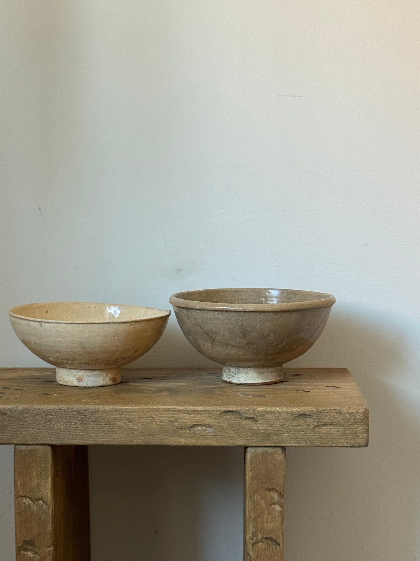 Apricot Beige Vintage Japanese Tea Bowl