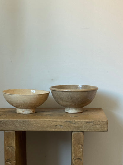 Apricot Beige Vintage Japanese Tea Bowl