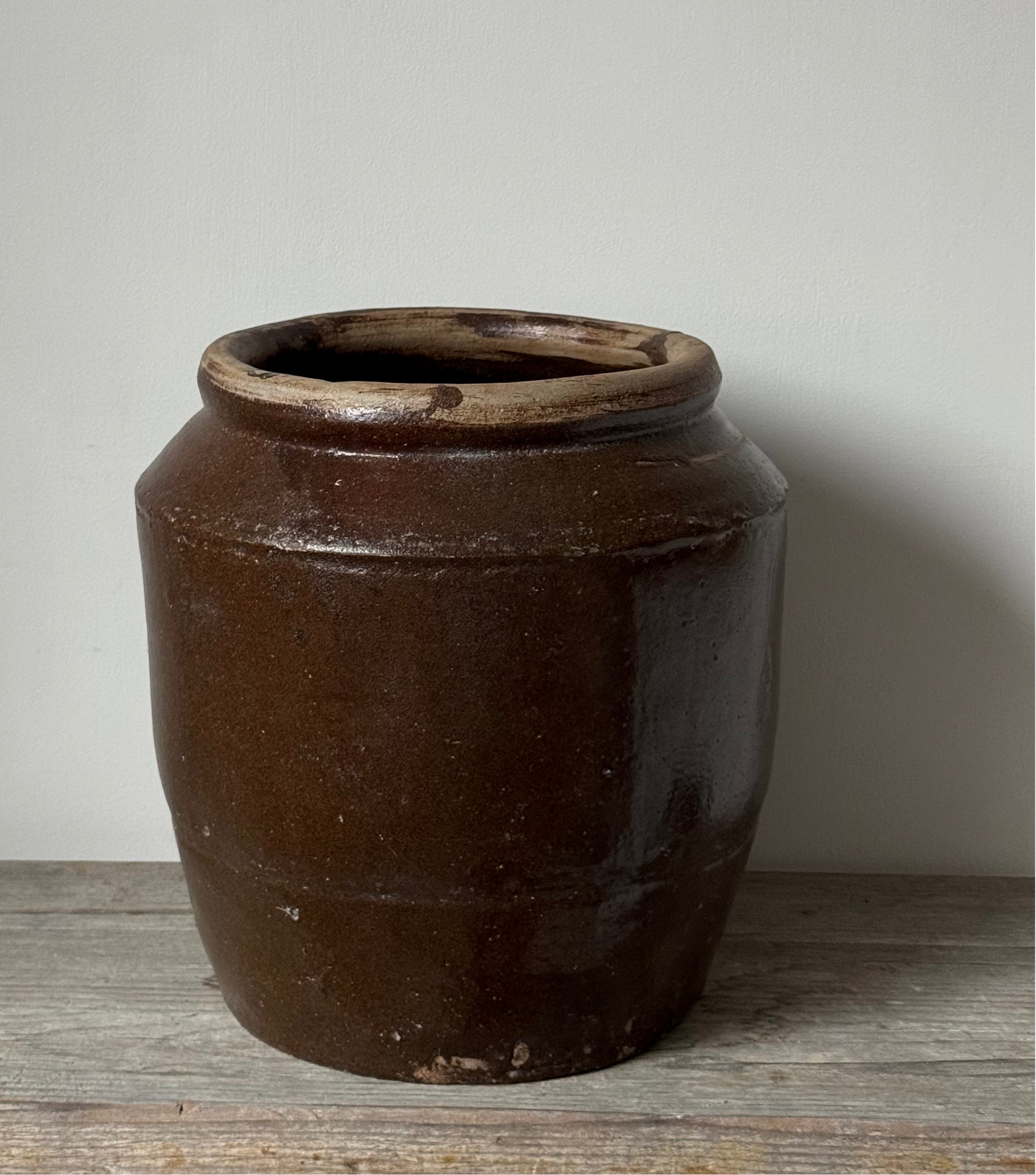 Large Angled South Asian Pot