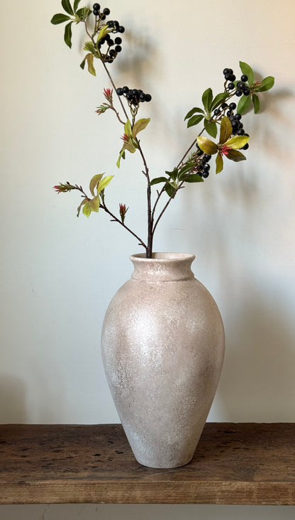 Up-cycled  |  WATERTIGHT warm beige large tapered vase
