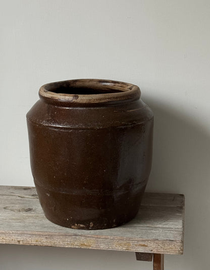 Large Angled South Asian Pot