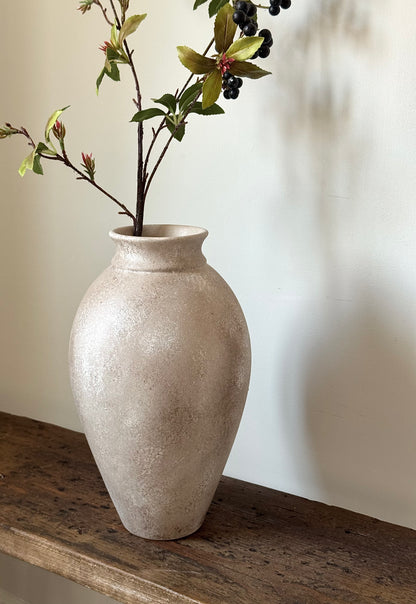 Up-cycled  |  WATERTIGHT warm beige large tapered vase