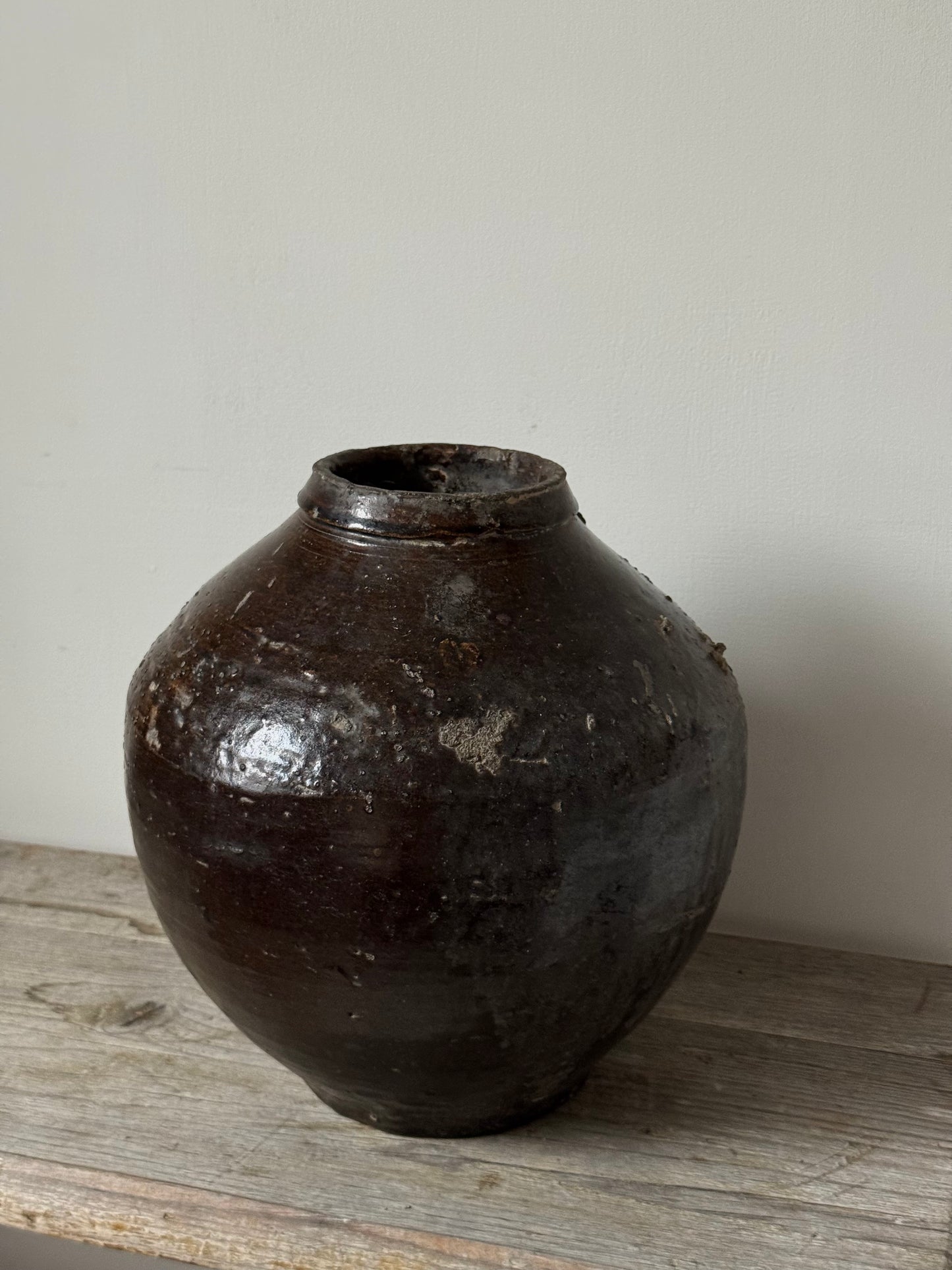 Tapered Earthy Asian Vessel