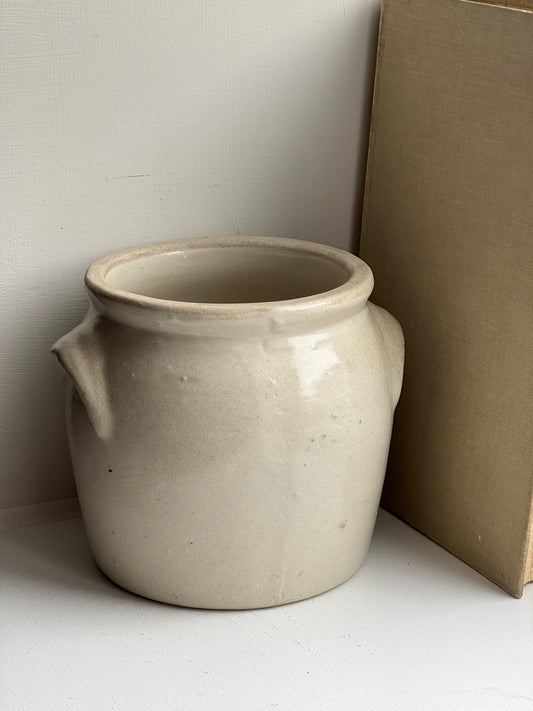 Small Cream French Confit Pot
