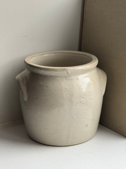 Small Cream French Confit Pot