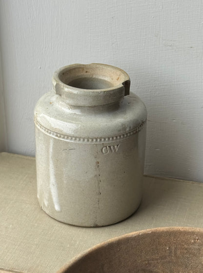 Small Greige Vintage Pot