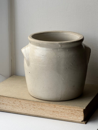 Small Cream French Confit Pot