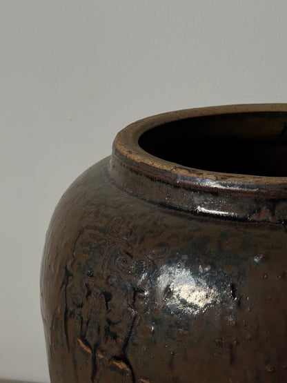 Drip Glaze Large South Asian Pot