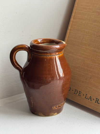Small Rich Brown Vintage Jug