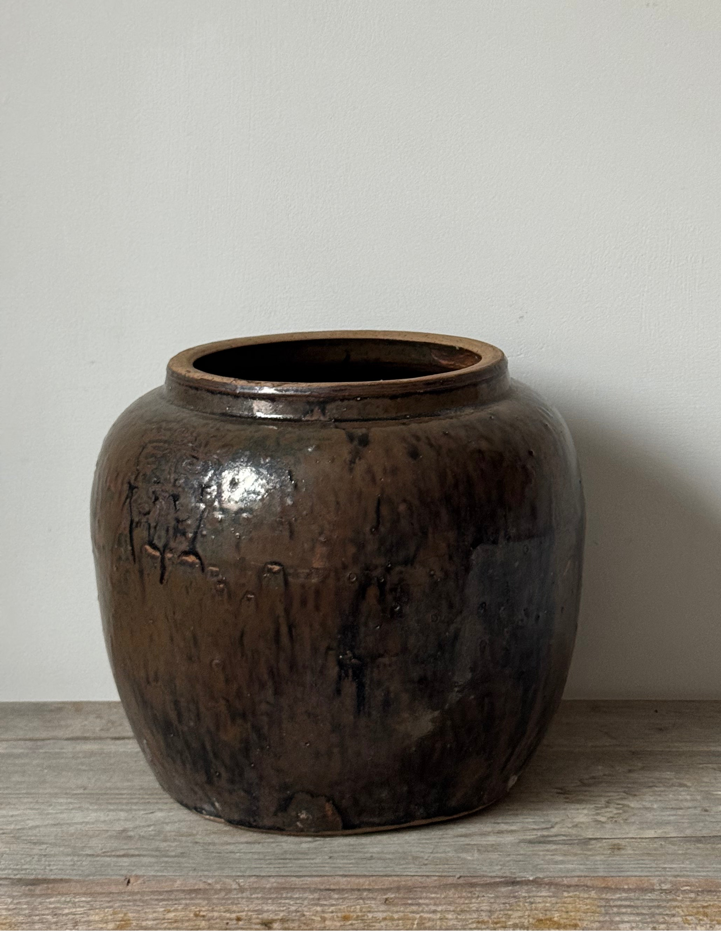 Drip Glaze Large South Asian Pot