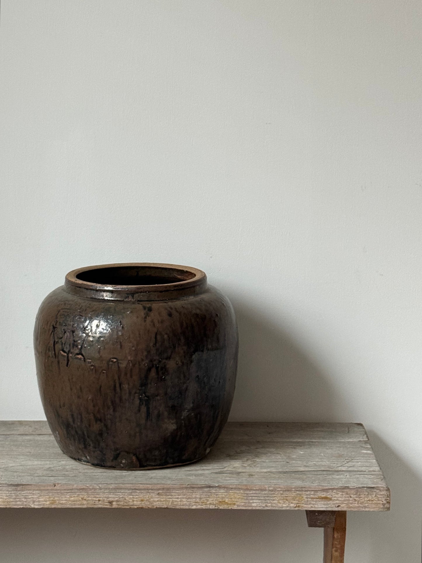 Drip Glaze Large South Asian Pot