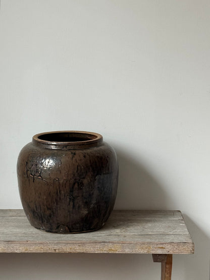 Drip Glaze Large South Asian Pot