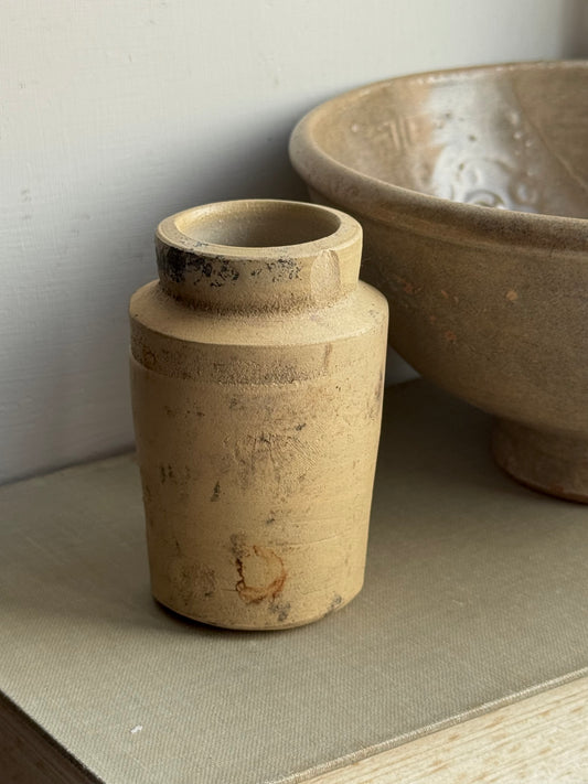 Miniature Beige Vintage Pot