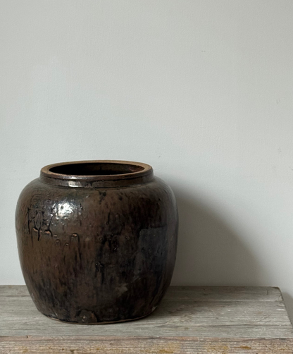 Drip Glaze Large South Asian Pot