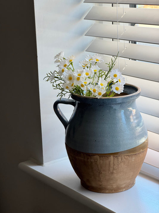 Sky Blue Half Glaze Vessel