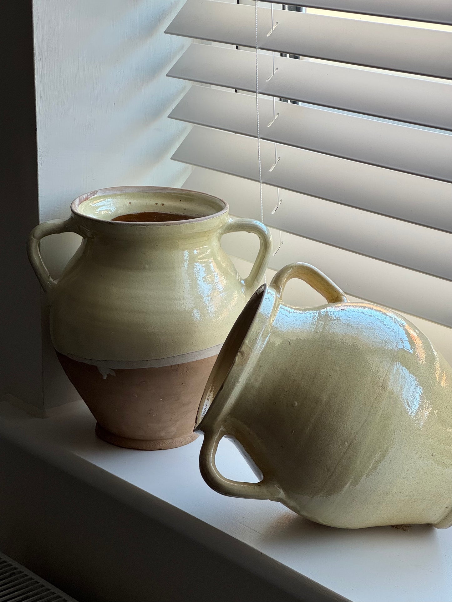 Butter Yellow Twin Handled Vessels