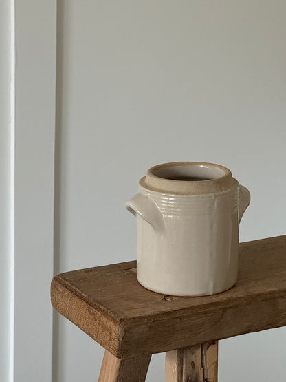 Small Cream French Cofit Pot