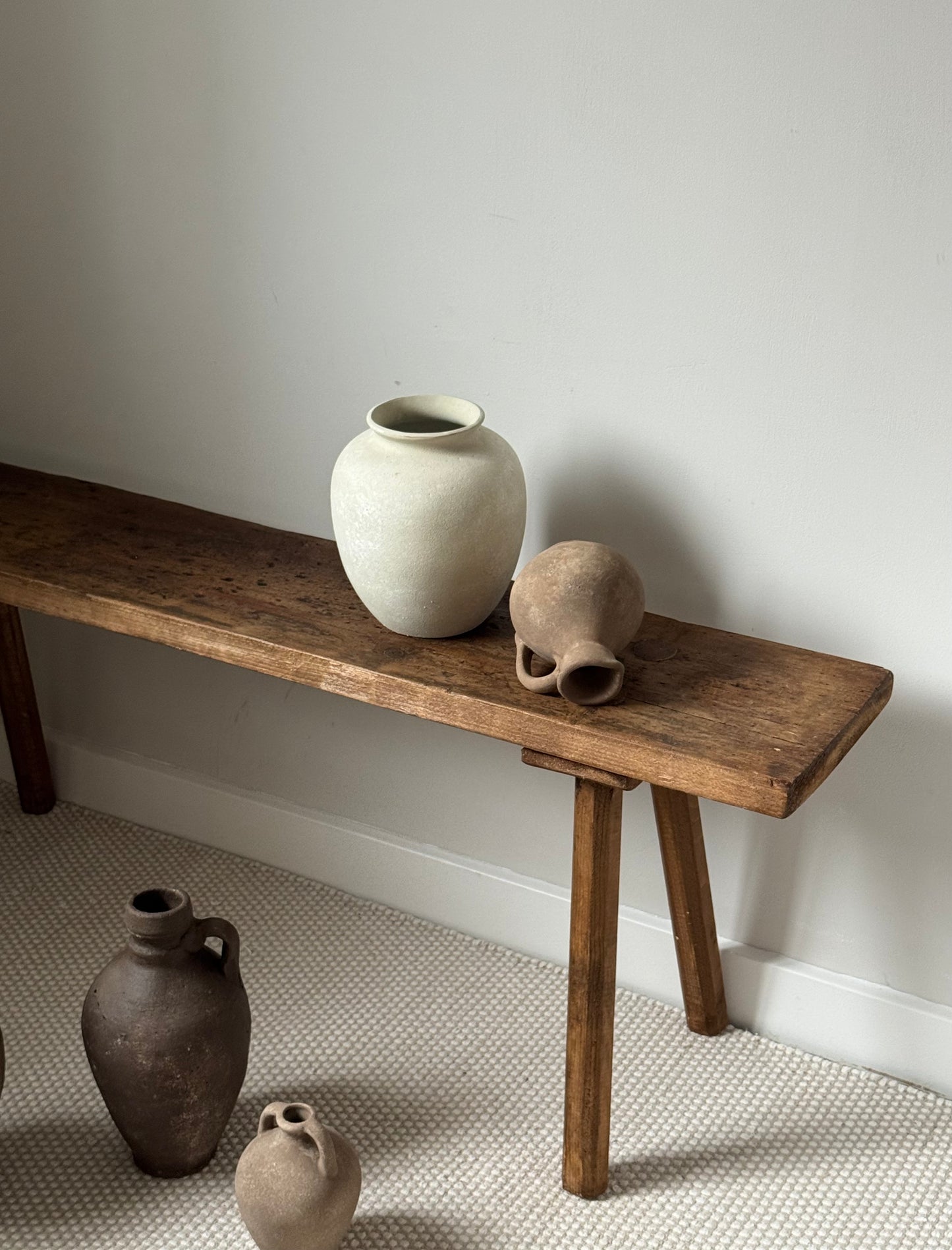 Up-cycled  |  Rounded warm beige stone effect vase