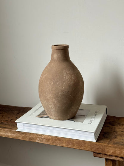 Up-cycled  |  Warm brown rounded tapered vase