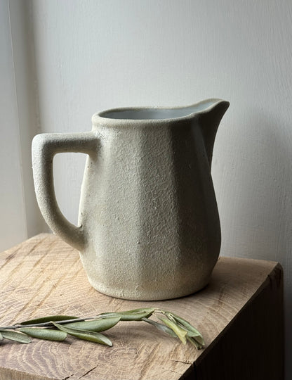 Up-cycled  |  Beige stone effect small angled decorative jug