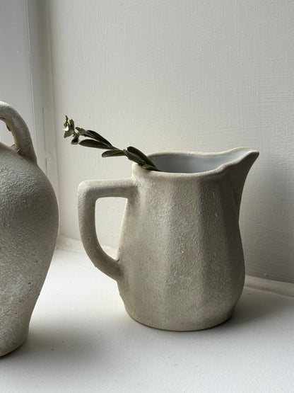 Up-cycled  |  Beige stone effect small angled decorative jug