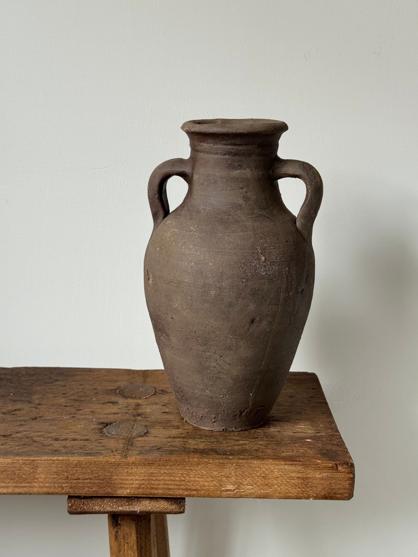 Up-cycled  |  Earthy brown twin handled vessel