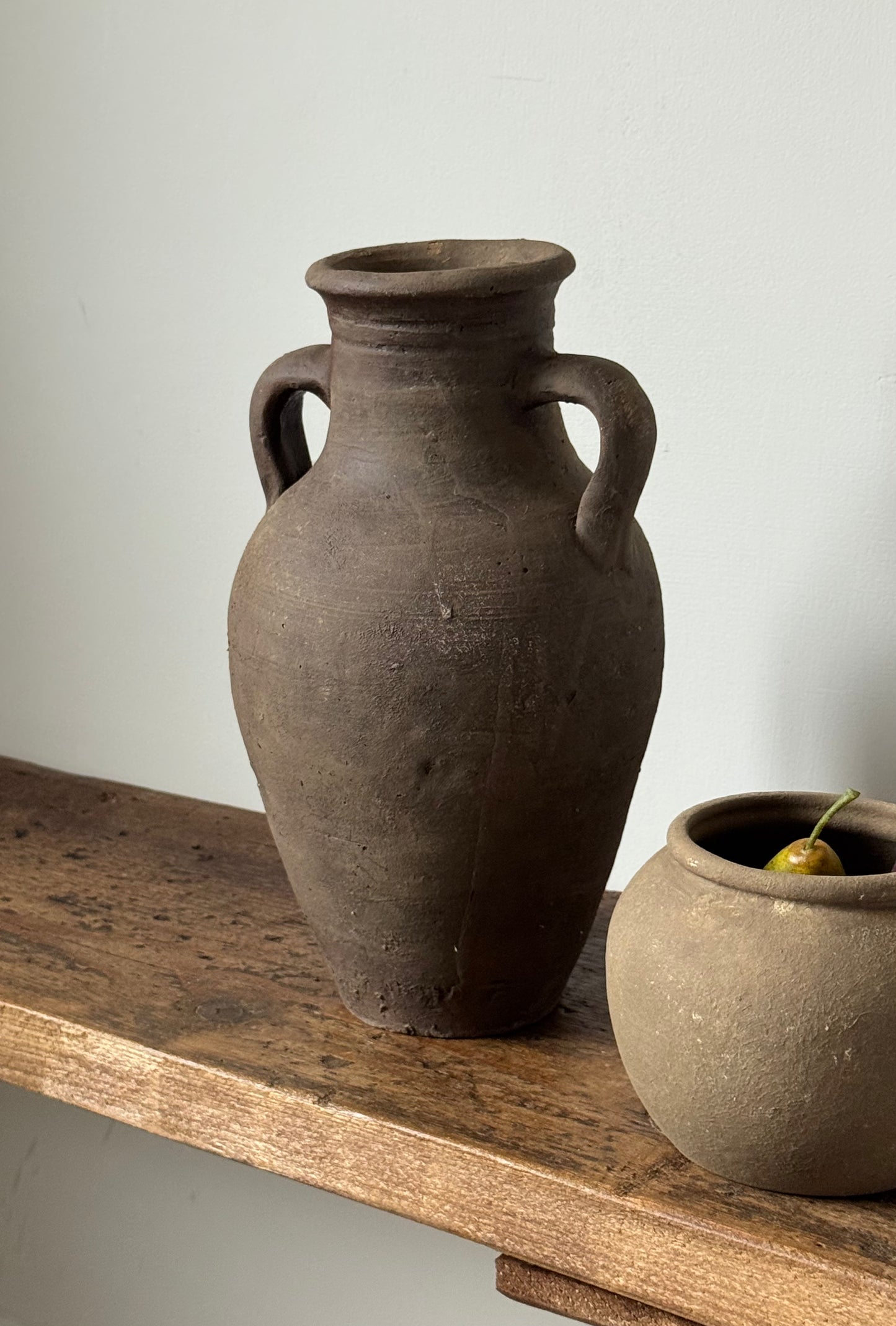 Up-cycled  |  Earthy brown twin handled vessel