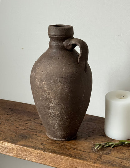 Up-cycled  |  Rich earthy brown handled vessel