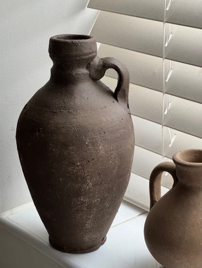 Up-cycled  |  Rich earthy brown handled vessel