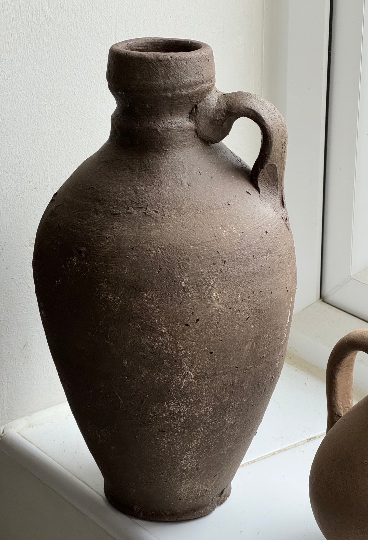 Up-cycled  |  Rich earthy brown handled vessel