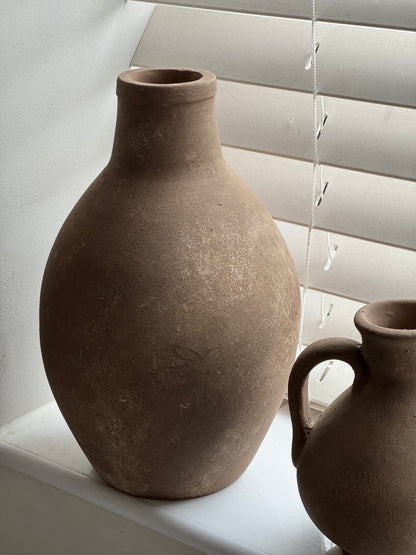 Up-cycled  |  Warm brown rounded tapered vase