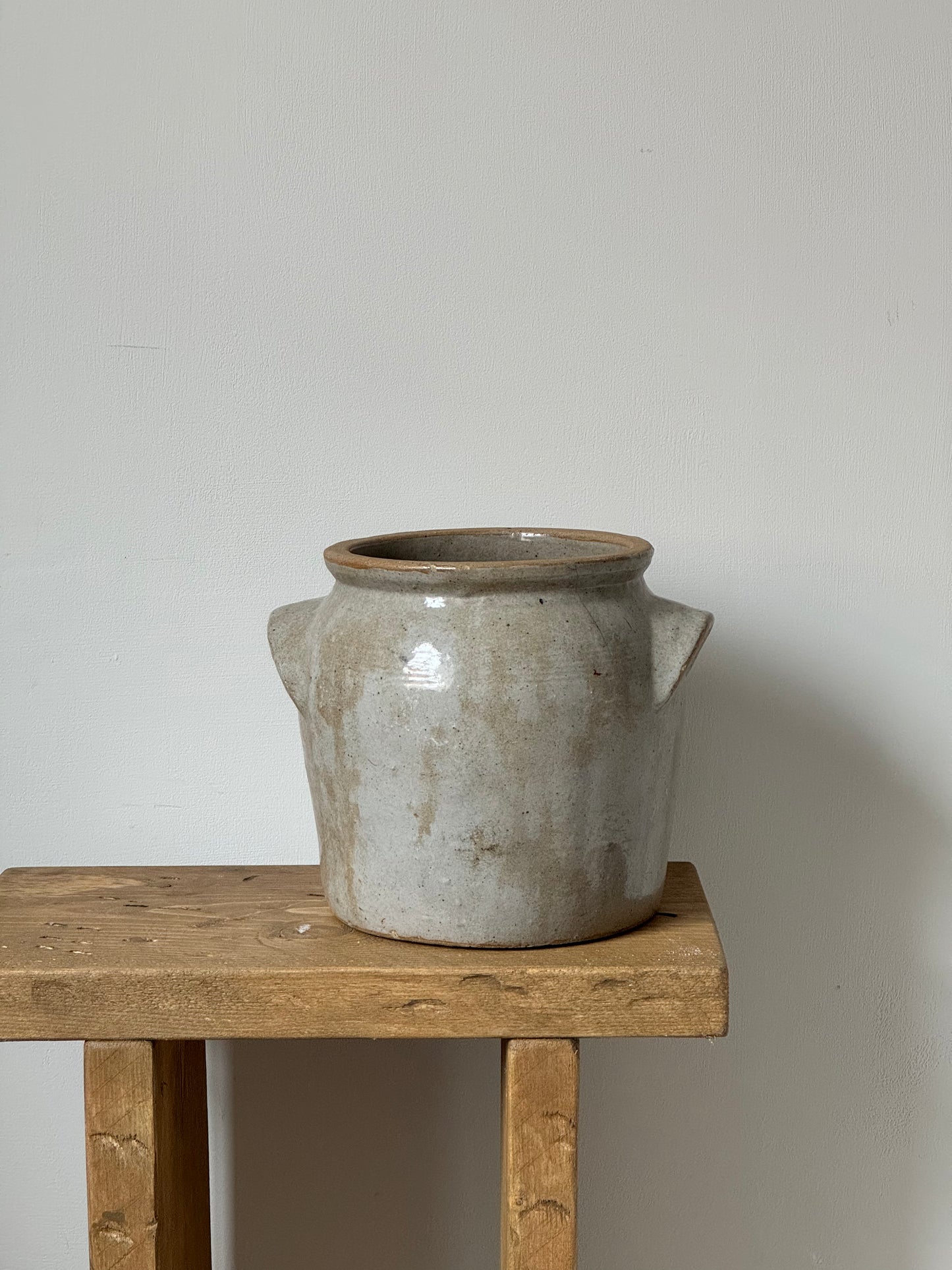 Medium Grey Mottled French Confit Pot