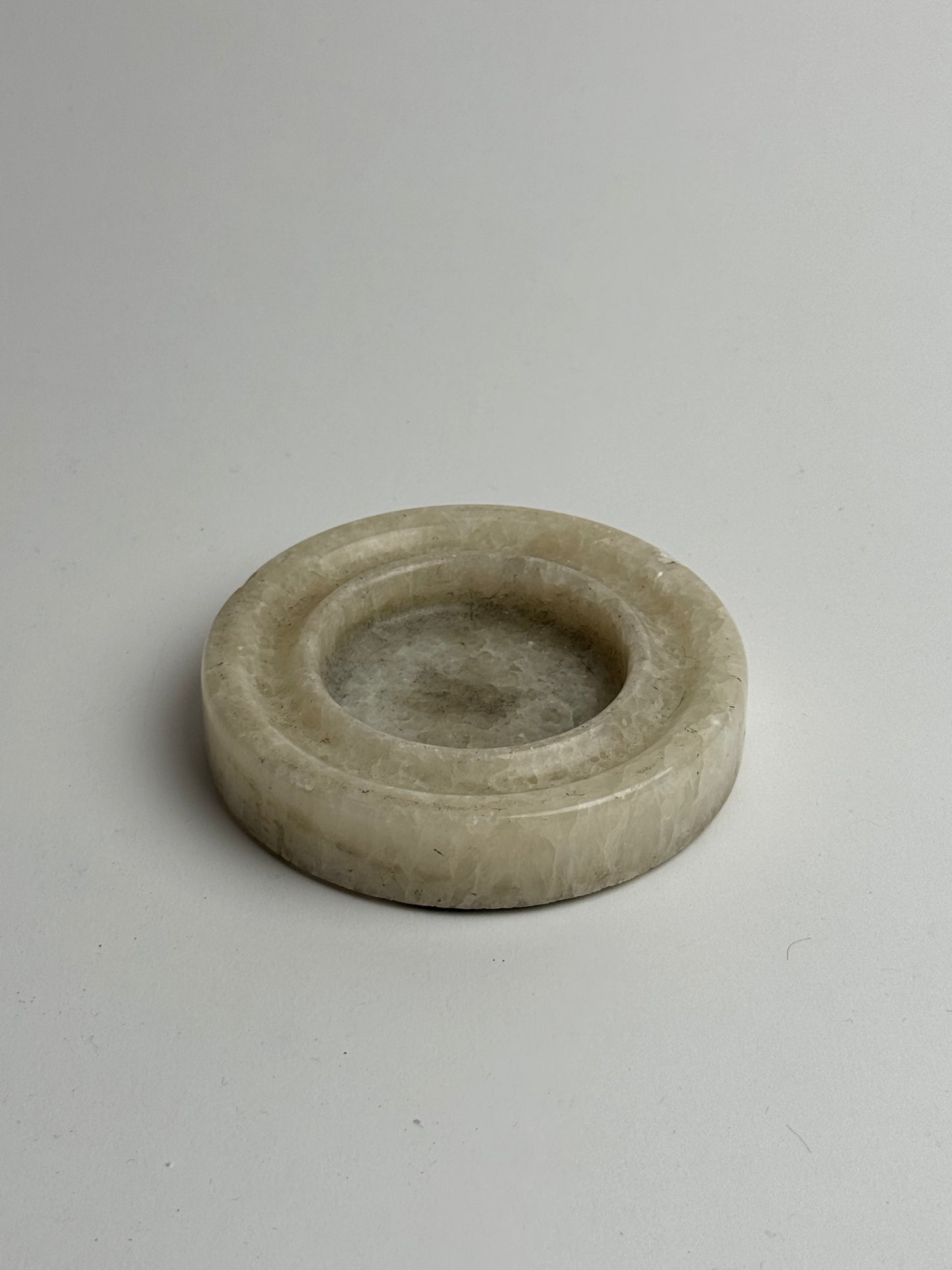 Carved Alabaster Rounded Dish