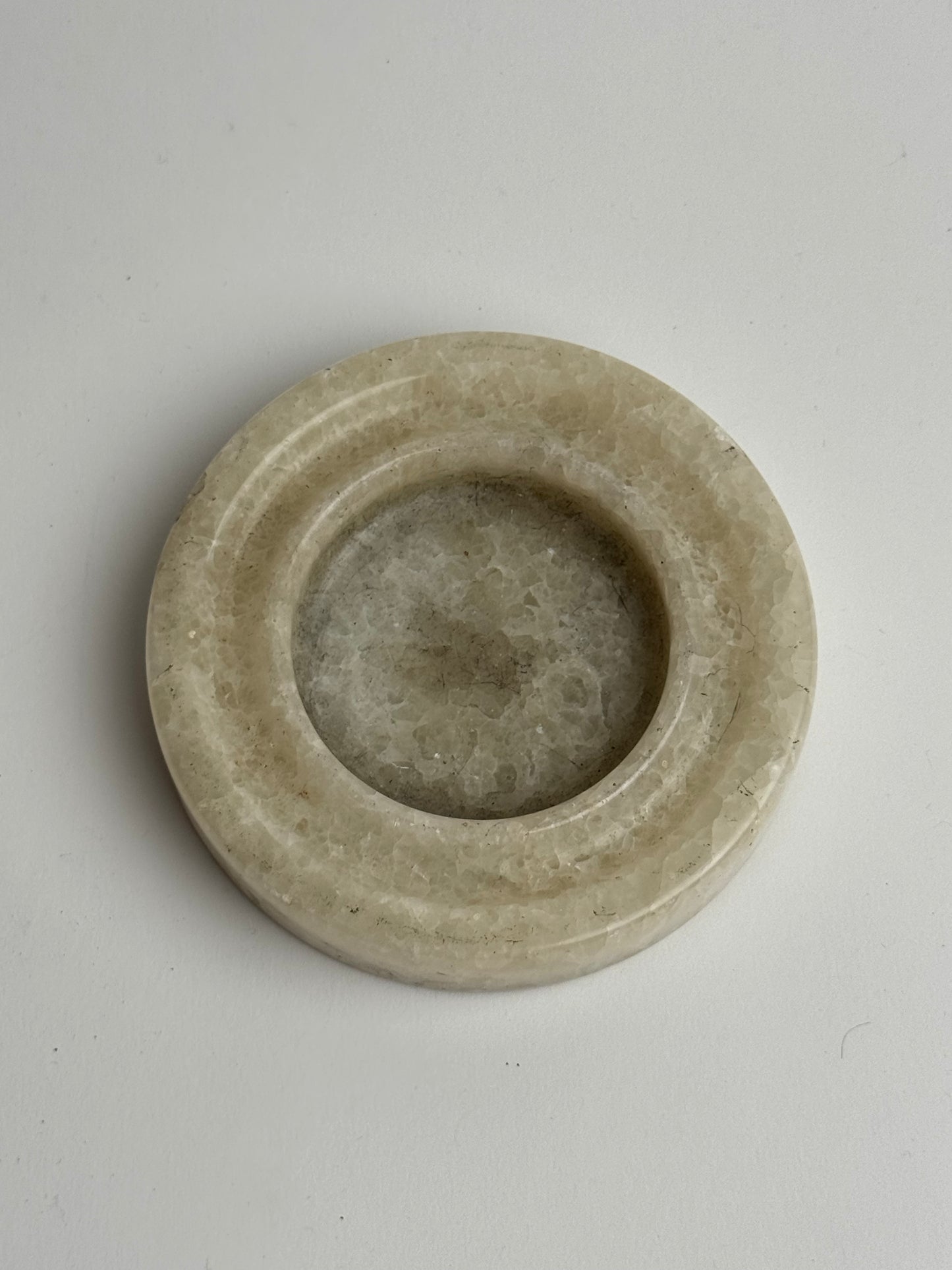 Carved Alabaster Rounded Dish