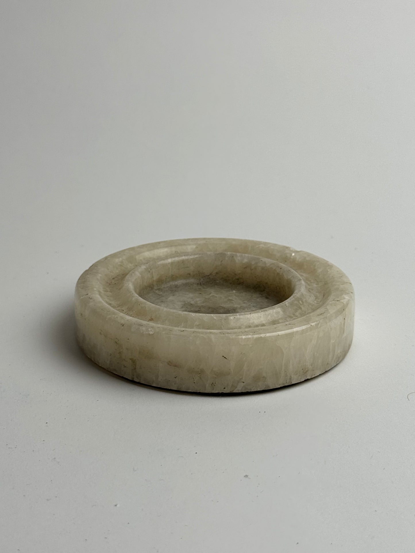 Carved Alabaster Rounded Dish