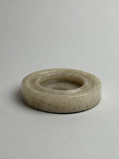 Carved Alabaster Rounded Dish