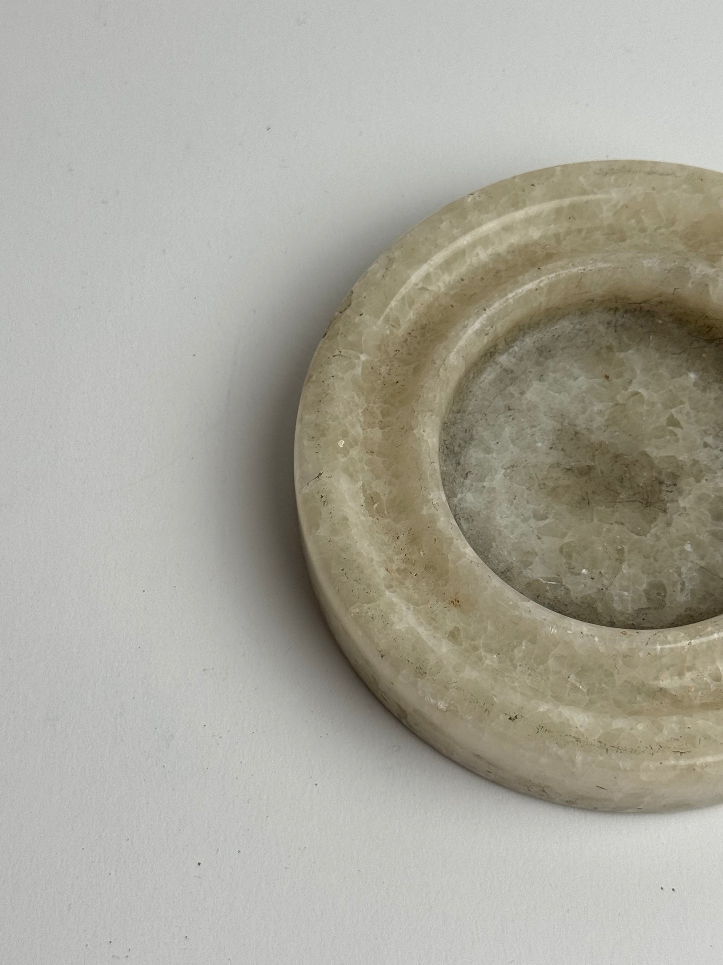 Carved Alabaster Rounded Dish