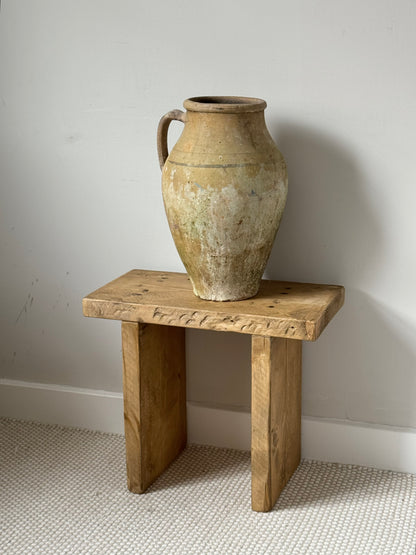 Handmade Aged Effect Wood Stool - Elsie