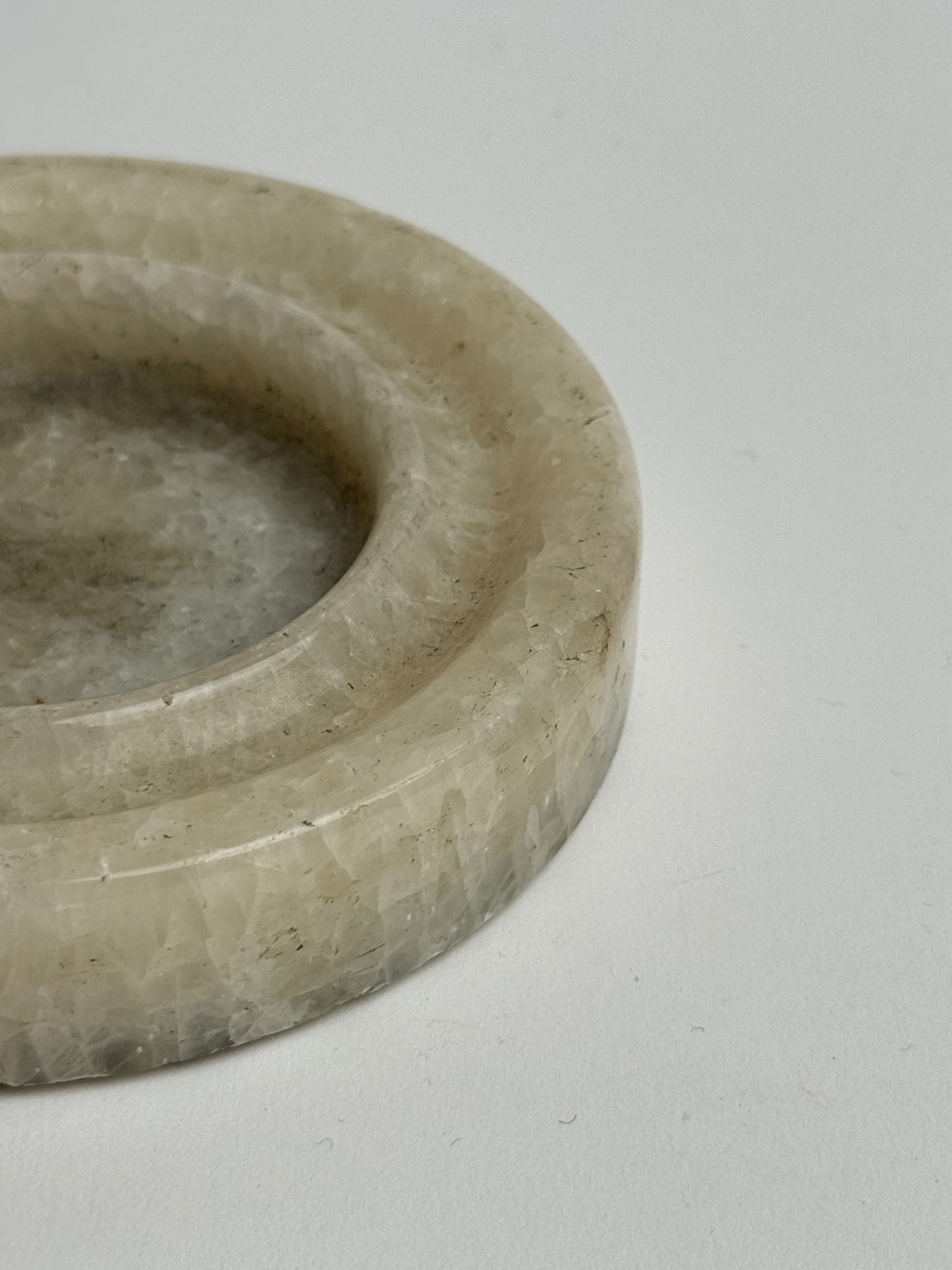 Carved Alabaster Rounded Dish