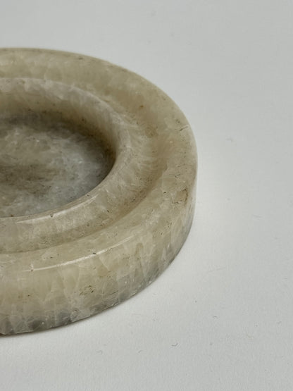 Carved Alabaster Rounded Dish