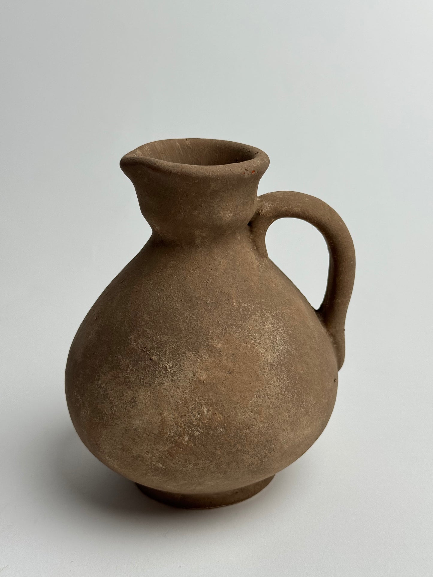 Up-cycled  |  Warm terracotta brown rounded jug vessel