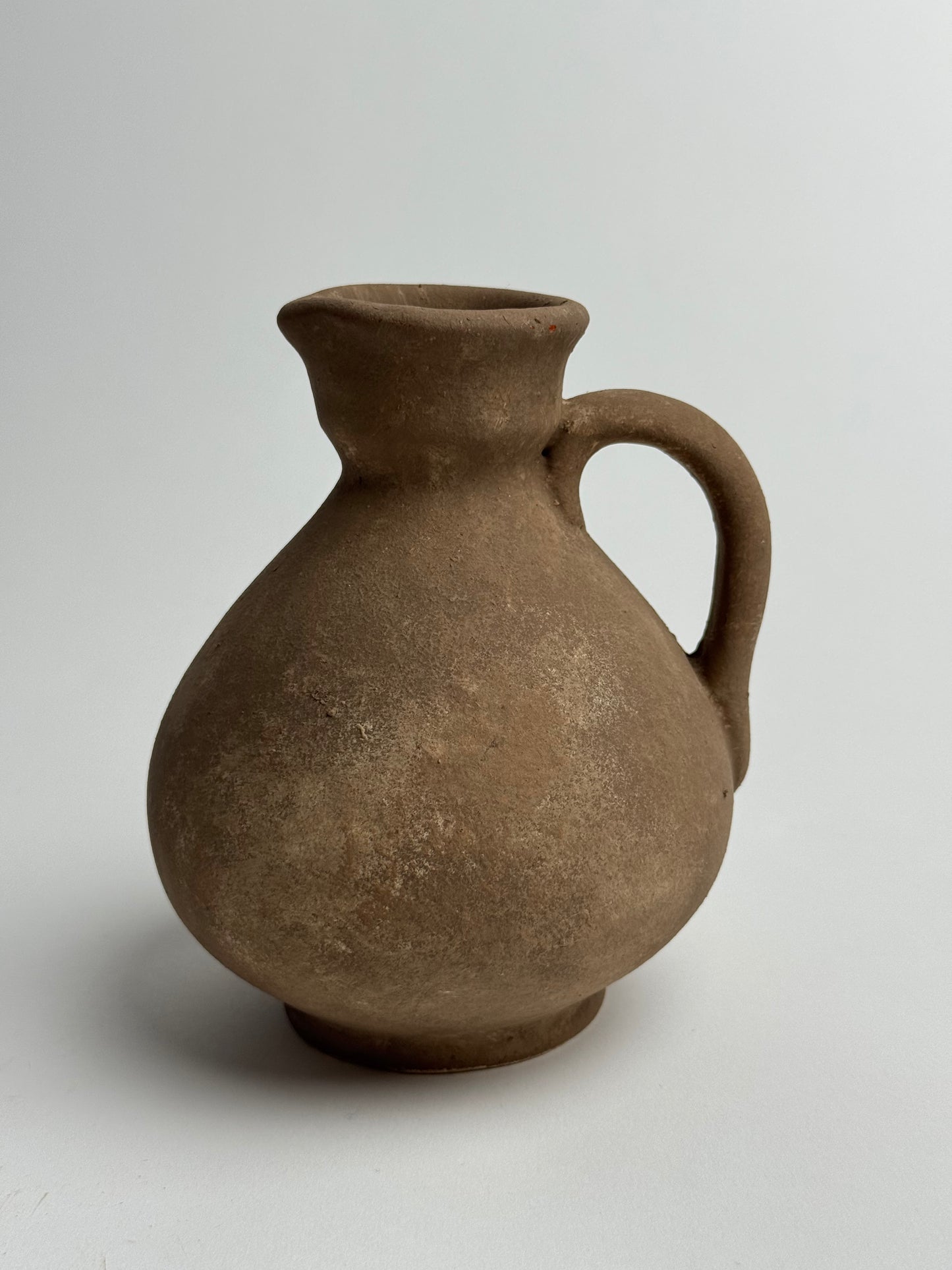 Up-cycled  |  Warm terracotta brown rounded jug vessel