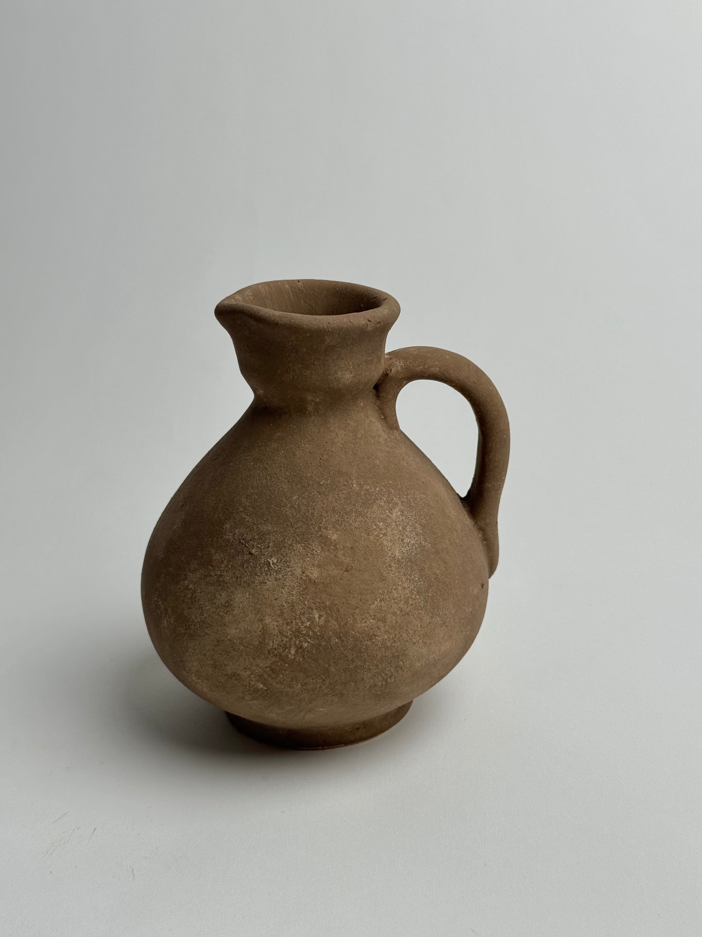 Up-cycled  |  Warm terracotta brown rounded jug vessel
