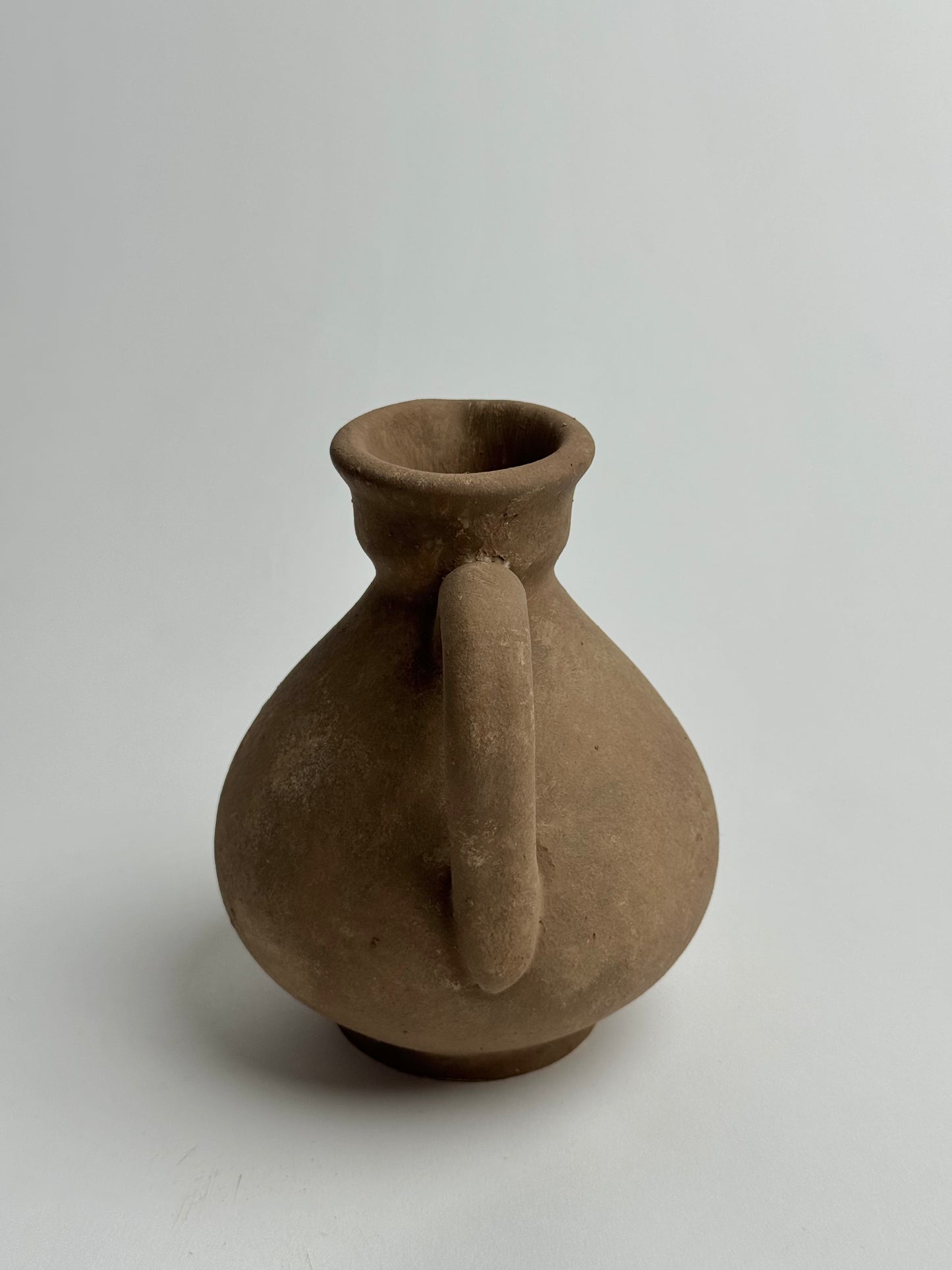 Up-cycled  |  Warm terracotta brown rounded jug vessel