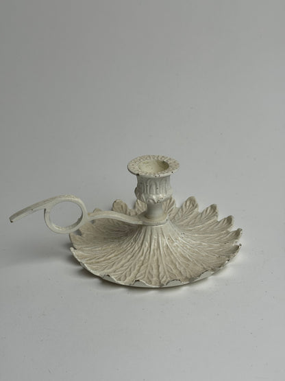 Ivory Scalloped Candle Holder