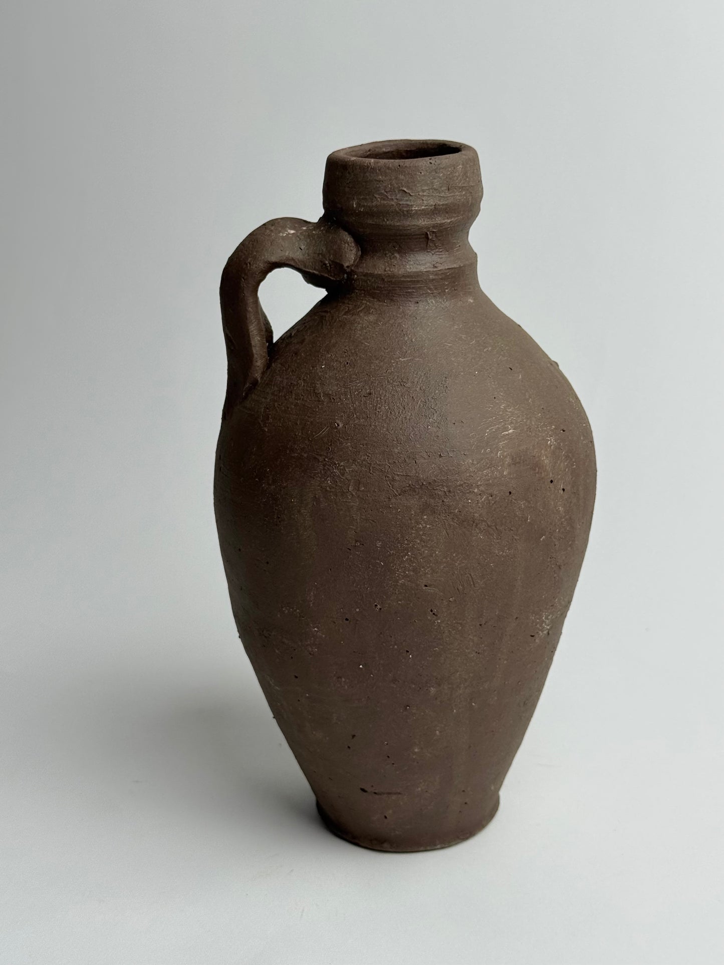 Up-cycled  |  Rich earthy brown handled vessel